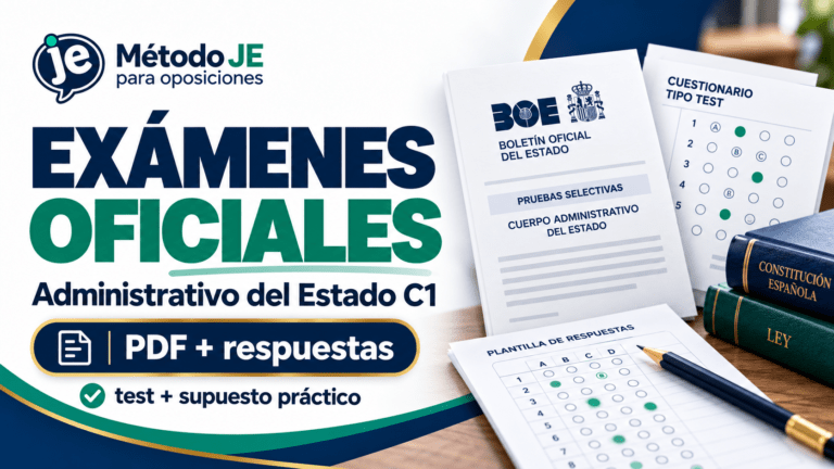 Exámenes oficiales de Administrativo del Estado C1 en PDF
