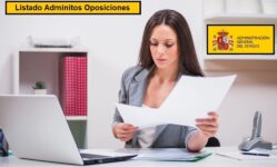 Listado admitidos oposiciones ADMINISTRATIVO y AUXILIAR del Estado 2024
