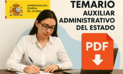 Temario Auxiliar Administrativo del Estado 2025 PDF Gratis (BOE)