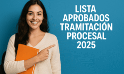 Listado aprobados Tramitación Procesal 2025 (PDF oficial): documentación, plazos y próximos pasos