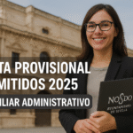 Lista provisional admitidos y excluidos Auxiliar Administrativo Ayuntamiento de Sevilla 2025