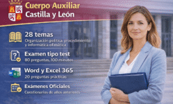 Oposición Auxiliar Castilla y León: temario y exámenes oficiales