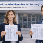 Nombramiento y destinos del Auxiliar Administrativo del Estado C2 en 2026