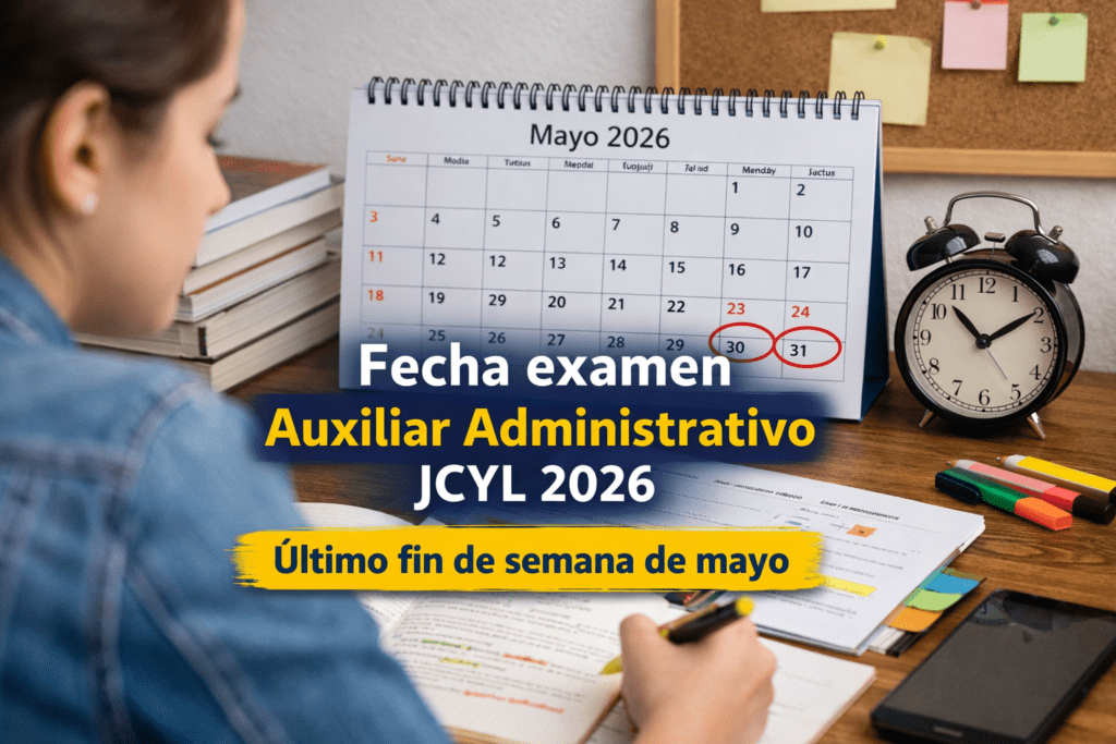fecha examen auxiliar administrativo jcyl 2026