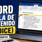 tabla de contenido en word