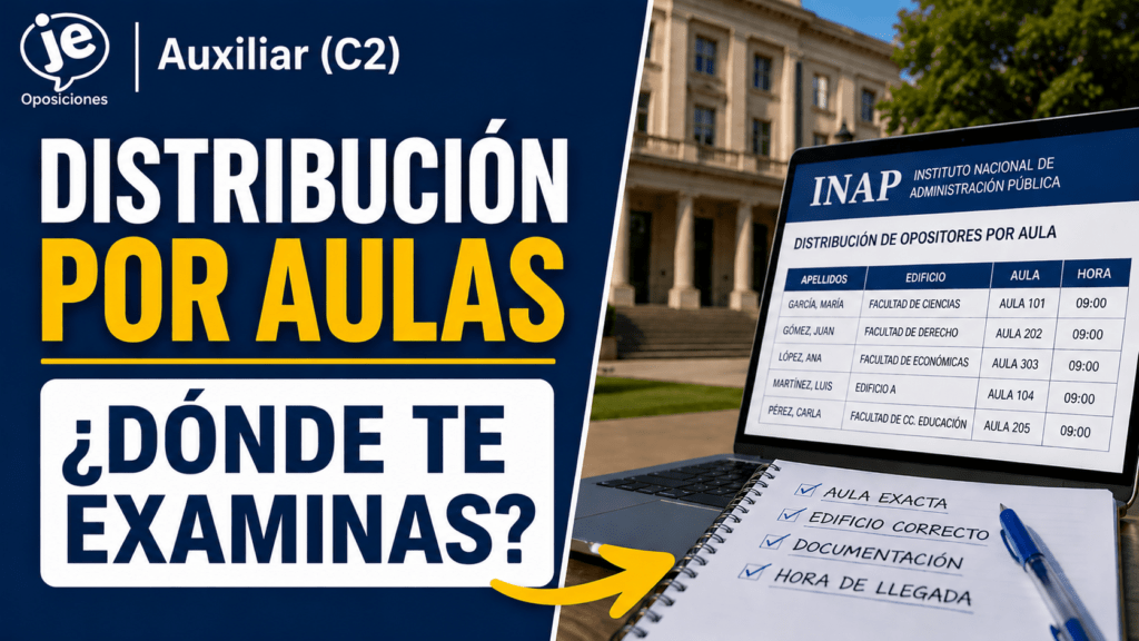 distribucion opositores aula auxiliar Estado 2026