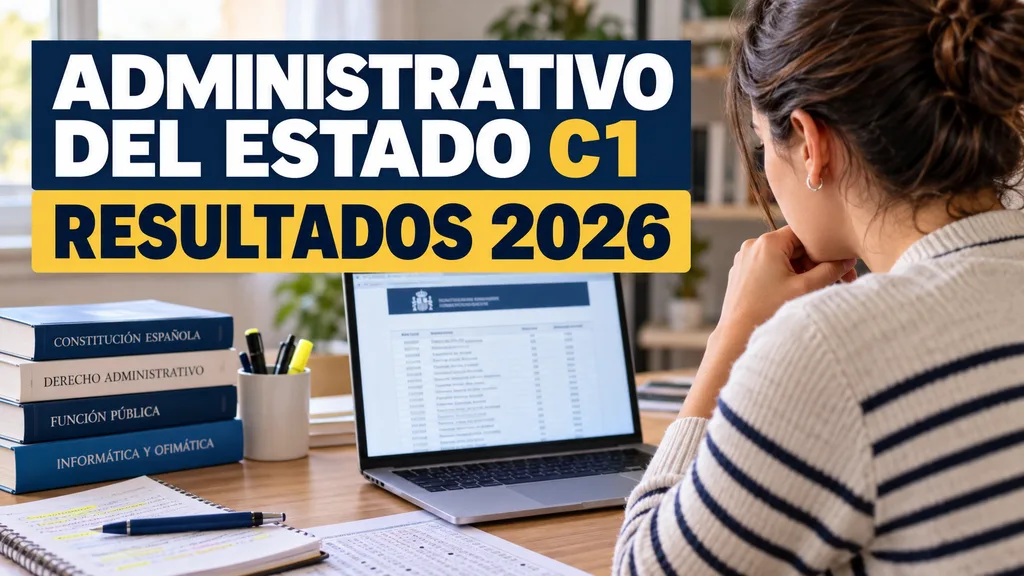 Resultados Administrativo del Estado C1 2026 y nota de corte