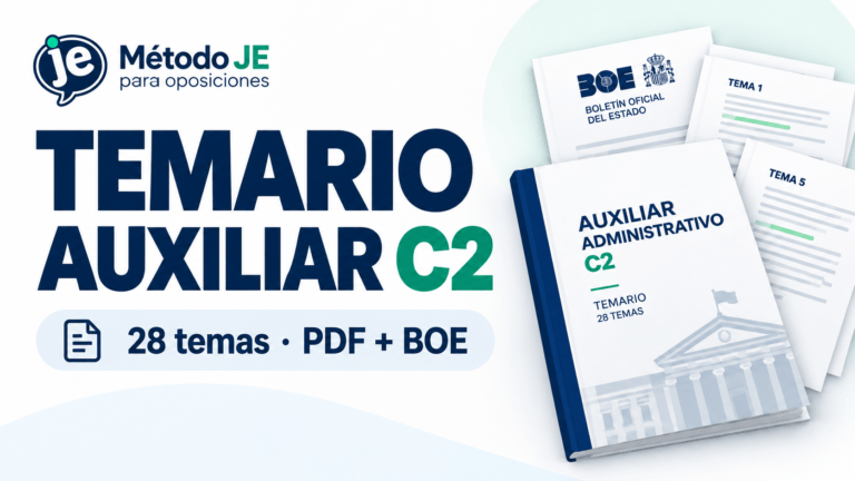 Temario Auxiliar Administrativo del Estado C2