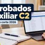 Aprobados y notas de corte de Auxiliar Administrativo del Estado C2 2026